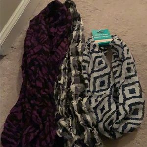 3 scarves
